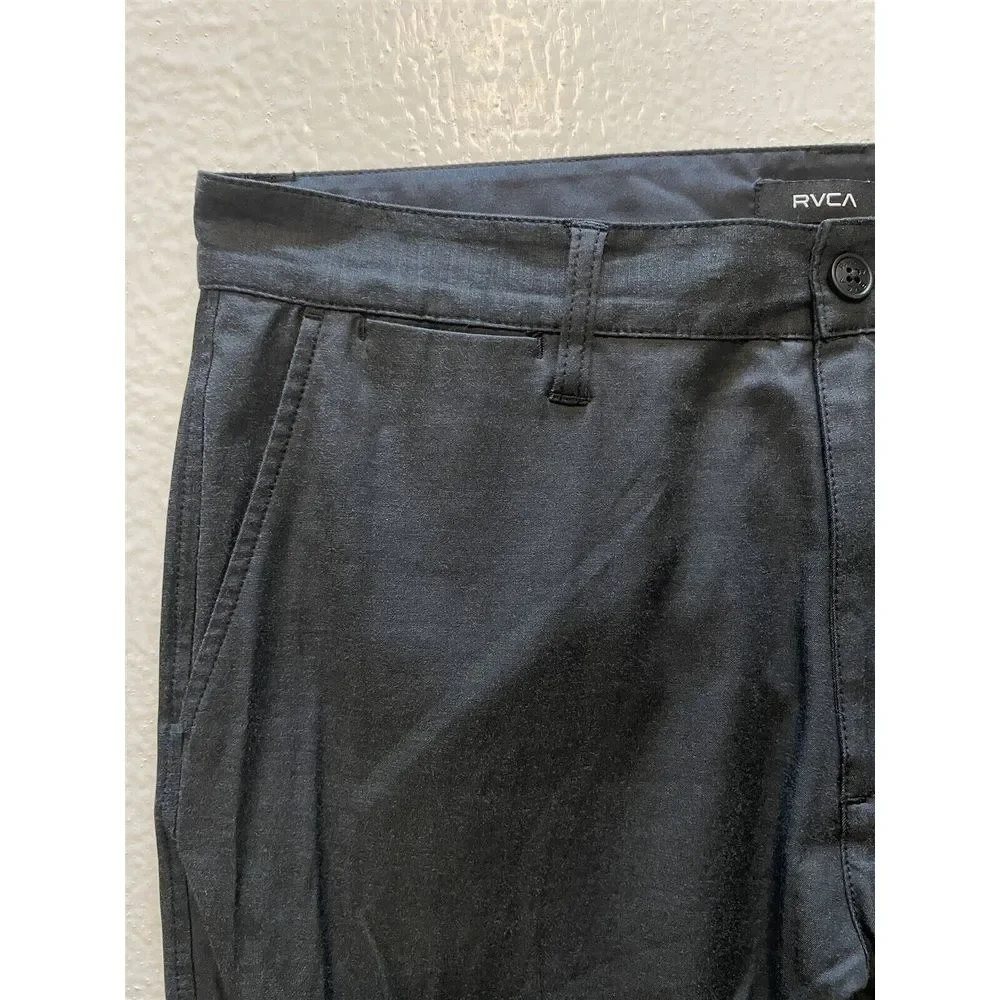 RVCA 34 x 32 Black Daggers‎ Tech Chino Pant Performance Zip Pocket AVYNP00128